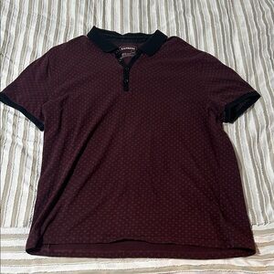 Express Men's Dark Red Polo Shirt